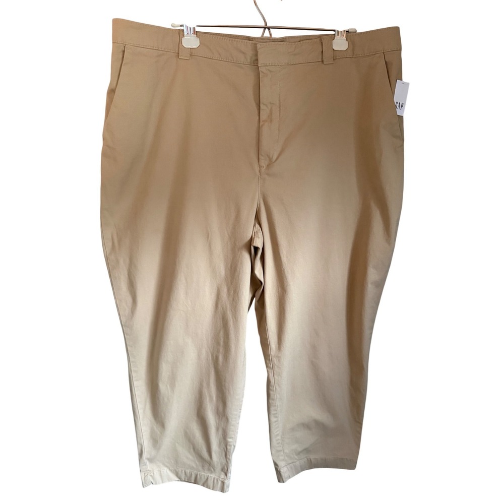 GAP Straight Up Khaki Pants Womens Size 20 Beige Chino Ankle Pants NWT